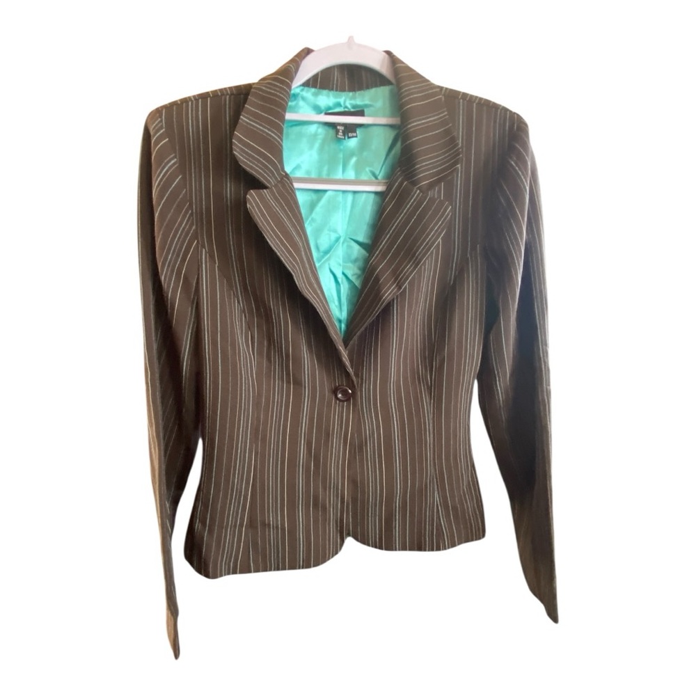 My Michelle Brown Striped Blazer - Picture 2 of 7